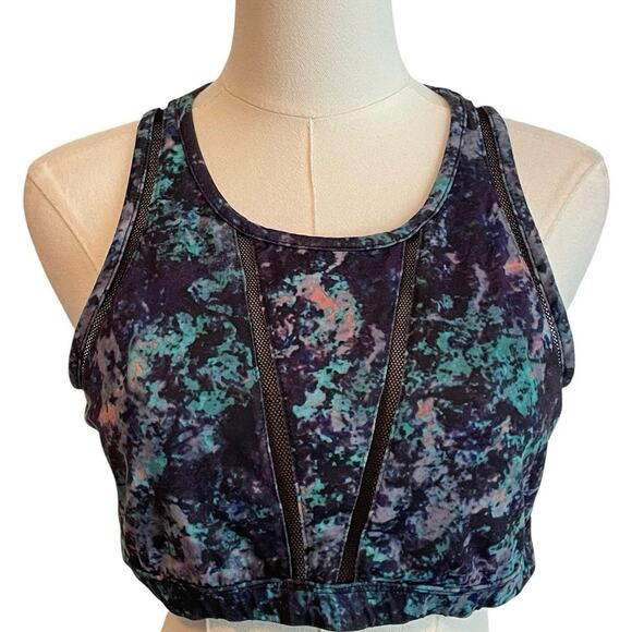 Fabletics Sports Bra Size Large Space Dye Workout Gym Yoga Tennis Athleisure - Picture 1 of 9